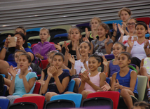 Milli Gimnastika Arenasında Azərbaycan və xarici gimnastların yoxlama məşqi keçirilib. Bakı, Azərbaycan, 29 iyul 2015